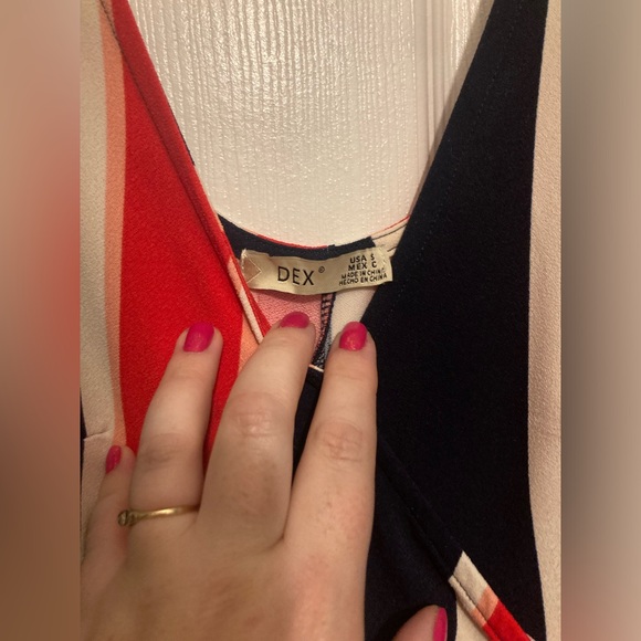 *NWOT* Dex striped wrap dress - Picture 6 of 7